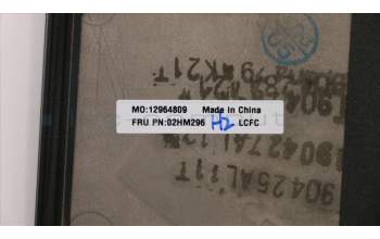 Lenovo 02HM296 C-Abdeckung mit Tastatur, Skandinavien, Schwarz, Hintergrundbeleuchtung, Fingerabdruck