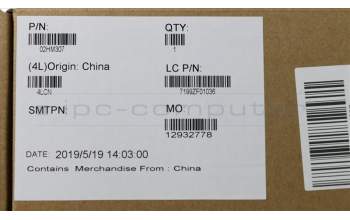 Lenovo 02HM307 C-Abdeckung mit Tastatur, Englisch (GB), Schwarz, Hintergrundbeleuchtung, Fingerabdruck