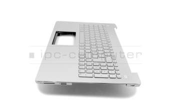 0KN0-N43PO23 Original Protek Tastatur inkl. Topcase PO (portugiesisch) silber/silber mit Backlight