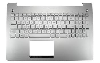 0KN0-N43US13 Original Protek Tastatur inkl. Topcase US (englisch) silber/silber mit Backlight