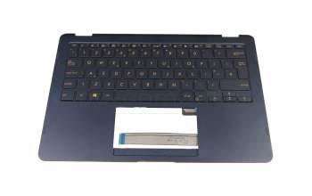 0KN1-1V1UK12 Original Pega Tastatur inkl. Topcase UK (englisch) blau/blau mit Backlight