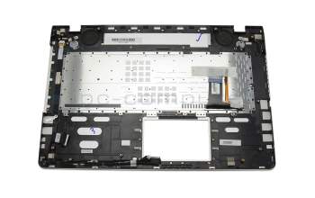 0KNB0-6620FR00 Original Asus Tastatur inkl. Topcase FR (französisch) schwarz/silber mit Backlight