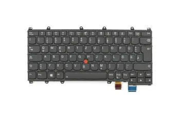 Tastatur DE (deutsch) schwarz mit Backlight und Mouse-Stick original für Lenovo ThinkPad Yoga 370 (20JJ/20JH)
