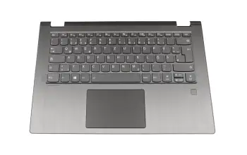 Tastatur inkl. Topcase DE (deutsch) grau/grau mit Backlight original für Lenovo Yoga 530-14IKB (81EK)