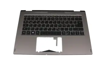 Tastatur inkl. Topcase DE (deutsch) schwarz/grau mit Backlight original für Acer Spin 5 (SP513-53N)
