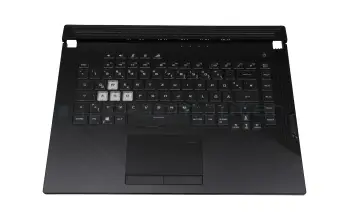 90NR01I3-R30GE0 Original Asus Tastatur inkl. Topcase DE (deutsch) schwarz/transparent/schwarz mit Backlight