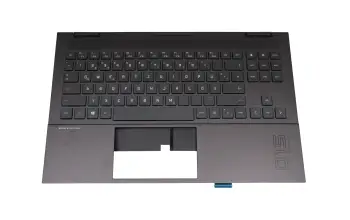 M09321-041 Original HP Tastatur inkl. Topcase DE (deutsch) schwarz/schwarz mit Backlight (Mica Silver Aluminium)