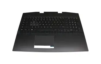 Tastatur inkl. Topcase DE (deutsch) schwarz/schwarz mit Backlight original f&uuml;r HP Omen 17-cb1000