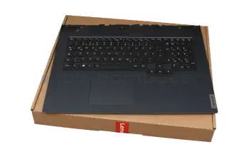 Tastatur inkl. Topcase DE (deutsch) schwarz/blau mit Backlight original für Lenovo Legion 5-17ACH6H (82JY)