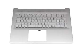 Tastatur inkl. Topcase DE (deutsch) silber/silber original für HP 17-cp1000