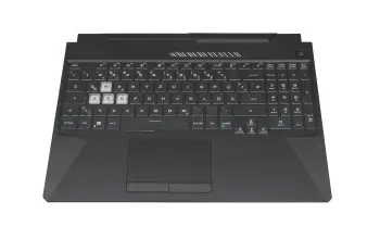 90NR0636-R31GE1 Original Asus Tastatur inkl. Topcase DE (deutsch) schwarz/transparent/schwarz mit Backlight