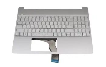 M17184-041 Original HP Tastatur inkl. Topcase DE (deutsch) silber/silber