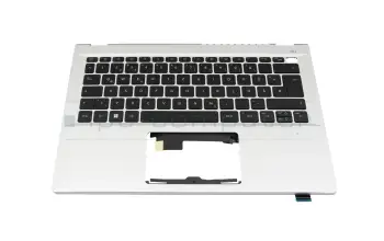 Tastatur inkl. Topcase DE (deutsch) schwarz/silber mit Backlight original f&uuml;r Acer Swift Go 14 (SFG14-71)