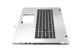 13N0-MHA0H11 Original Asus Tastatur inkl. Topcase FR (französisch) schwarz/silber mit Backlight