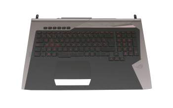 13NB09Y0AP0631 Original Asus Tastatur inkl. Topcase BE (belgisch) schwarz/schwarz/silber mit Backlight