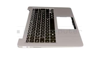 13NB0CP1P02011-1 Original Asus Tastatur inkl. Topcase DE (deutsch) schwarz/silber mit Backlight