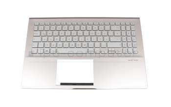 1KAHZZG007L Original Asus Tastatur inkl. Topcase DE (deutsch) silber/rosé mit Backlight