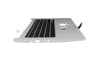 1KAJZZS065I Original Acer Tastatur inkl. Topcase CH (schweiz) schwarz/silber