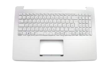 3BBK5TCJNM0 Original Asus Tastatur inkl. Topcase DE (deutsch) silber/silber mit Backlight (für Modelle mit HDD)