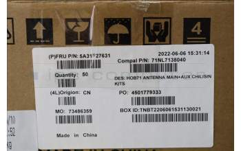Lenovo 5A31F27631 Antenne Fru, AIO570_27 Antenne_Chilisin