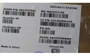 Lenovo 5A31F27694 Antenne Fru, Neo Tiny I-PEX TO SMA_LUX