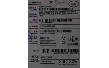 Lenovo 5B11M90117 BATTERY Internal, 3c 47Wh, LiIon, SWD