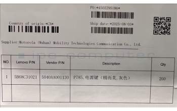 Lenovo 5B68C31021 TB361FU Power key_GR&*5040AA001130 CS