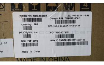 Lenovo 5C10S30739 CABLE Kamerakabel C 82XD IR FPC