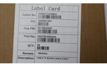 Lenovo 5C10S30935 CABLE TP BOARD CABLE H 83CV