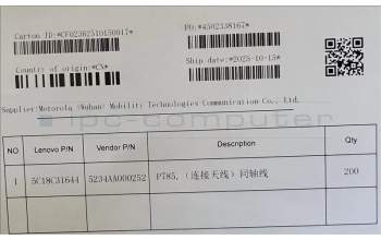 Lenovo 5C18C31644 TB361ZU RF Cable_BE&*5234AA000252 CS