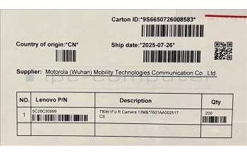 Lenovo 5C28C30999 TB361FU R Camera 13M&*7601AA002517 CS