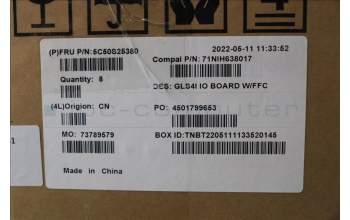 Lenovo 5C50S25380 CARDPOP USB Board C 82SD w/FFC