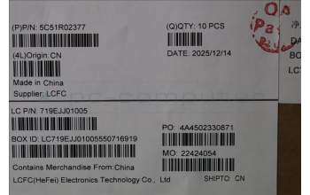 Lenovo 5C51R02377 CARDPOP FRU PCBA IO/B NSF312 NFP vpro