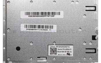 Lenovo 5CB0N86306 C-Cover with keyboard, UK English, White, Non-Backlight, UK