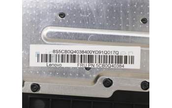 Lenovo 5CB0Q40384 C-Cover with keyboard, Spanish, Black, Non-Backlight, UK