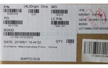 Lenovo 5CB0R13439 COVER LOWER CASE 81DA GRAPHITE GREY