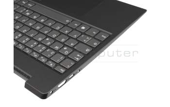 5CB0S18741 Original Lenovo Tastatur inkl. Topcase DE (deutsch) dunkelgrau/schwarz mit Backlight