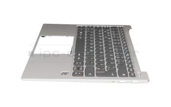 5CB0S72876 Original Lenovo Tastatur inkl. Topcase DE (deutsch) grau/silber mit Backlight