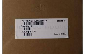 Lenovo 5CB0W35039 COVER FRU C cover w/o FPR SR WF YG SR