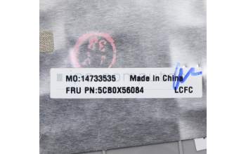 Lenovo 5CB0X56084 C-Cover with keyboard, Czech, Platinum Grey, Backlight, Fingerprint, UK