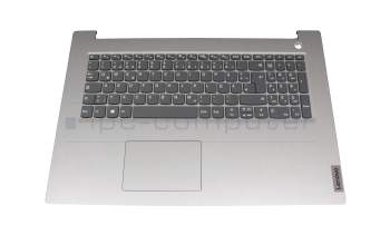 5CB0X56878 Original Lenovo Tastatur inkl. Topcase DE (deutsch) grau/silber (Fingerprint)