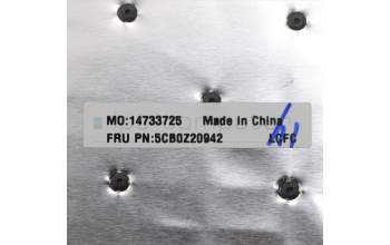 Lenovo 5CB0Z20942 C-Cover with keyboard, Slovenian, Iron Grey, Non-Backlight, UK