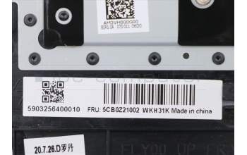 Lenovo 5CB0Z21002 Tastatur inkl. Topcase ASM C81YT KB UK