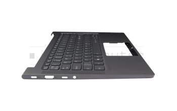5CB0Z32117 Original Lenovo Tastatur inkl. Topcase ND (nordic) grau/grau mit Backlight