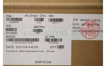 Lenovo 5CB0Z69286 DRIFTP-3.0 INTEL FRU COVER P14S Gen2_D_COVER_EM160