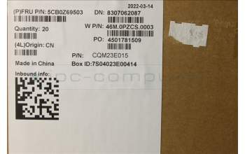 Lenovo 5CB0Z69503 COVER A COVER,Plastic,3.0T,WLAN