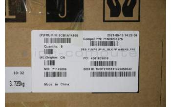 Lenovo 5CB1A14165 COVER Upper C81YM AL_BLK FP BLKB_FRE