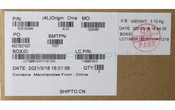 Lenovo 5CB1A22449 Tastatur inkl. Topcase spanisch L82BJ DM