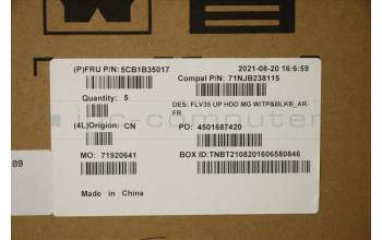 Lenovo 5CB1B35017 Tastatur inkl. TopcaseASM_FRA/ARA C20VE HDMGBL