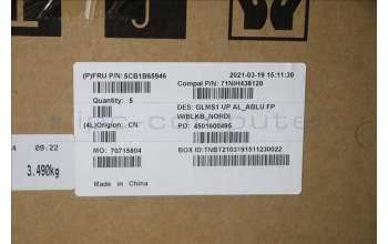 Lenovo 5CB1B65946 Tastatur inkl. Topcase_NORDIC C82FE ALBUW FPBL